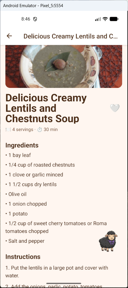 Recipe detail — Spoonacular